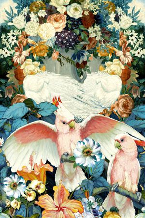 欧式印花华亿平台图片