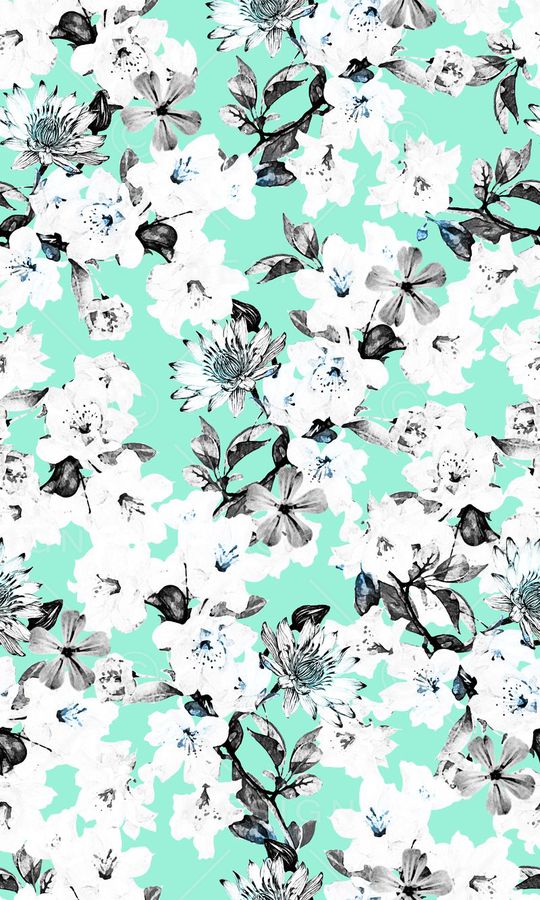 花卉组合印花华亿平台图片