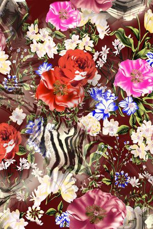 花卉印花华亿平台图片