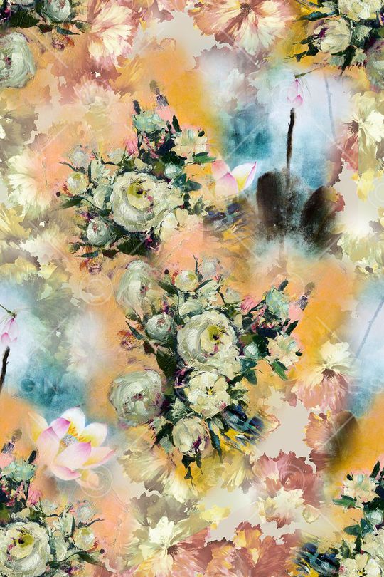 花卉印花华亿平台图片