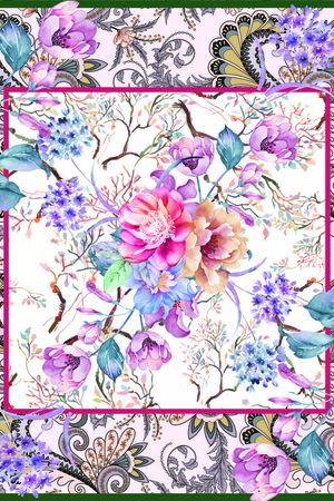 花卉印花华亿平台图片