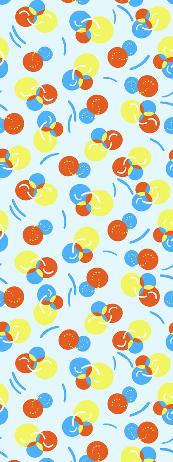 红 黄蓝  几何 抽象印花华亿平台图片