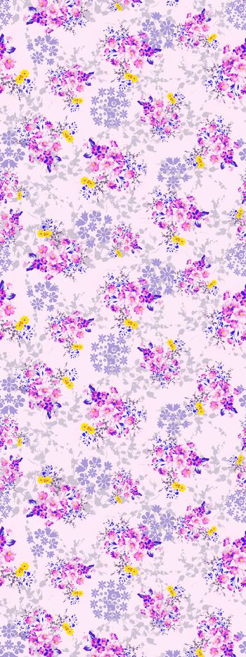 花 卉  花丛  块面印花华亿平台图片