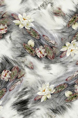 国画水墨印花华亿平台图片