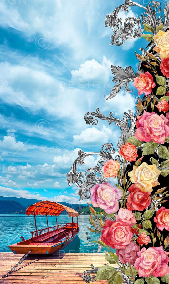 花卉印花华亿平台图片