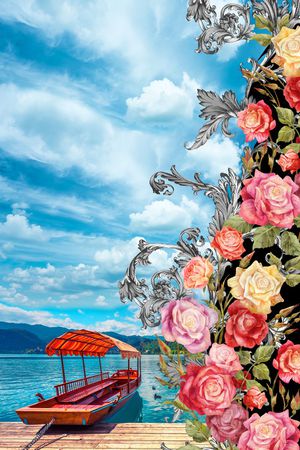 花卉印花华亿平台图片