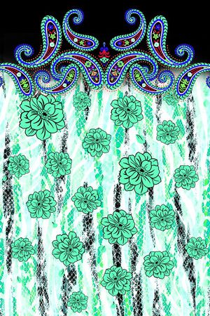 時尚大牌定位华亿平台印花华亿平台图片