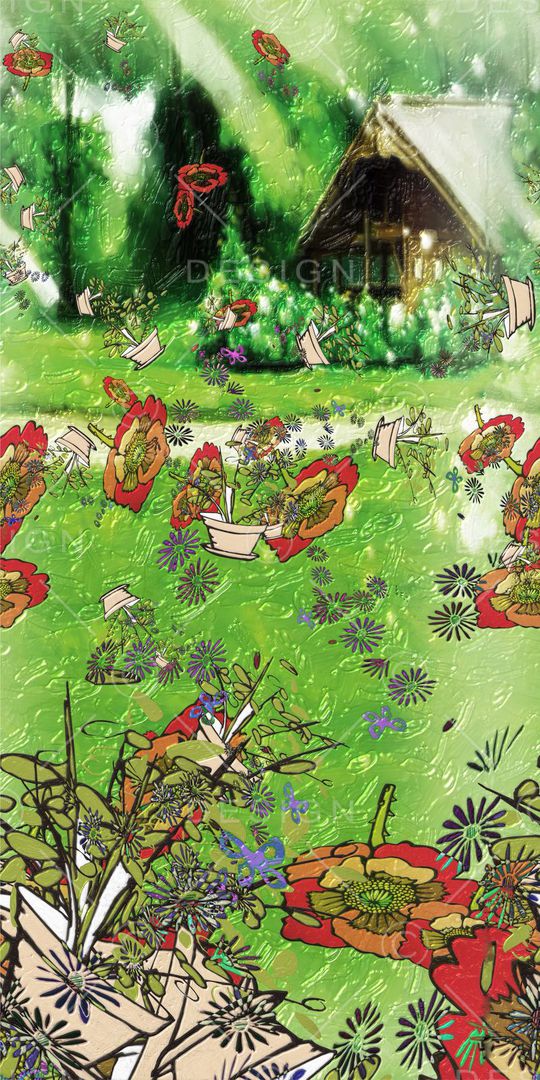 田园风印花华亿平台图片