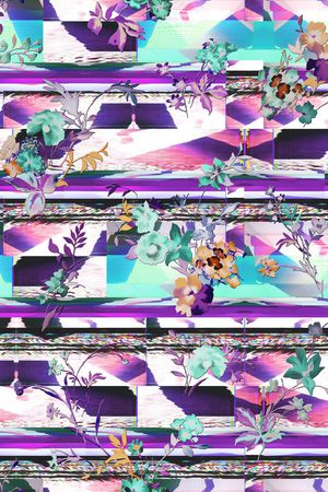 迷幻 浪漫 科技感印花华亿平台图片