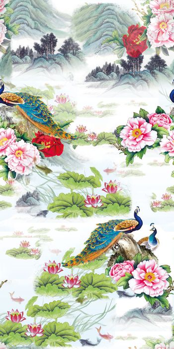 荷花印花华亿平台图片