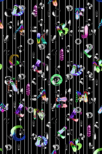 540303-彩色羽毛印花