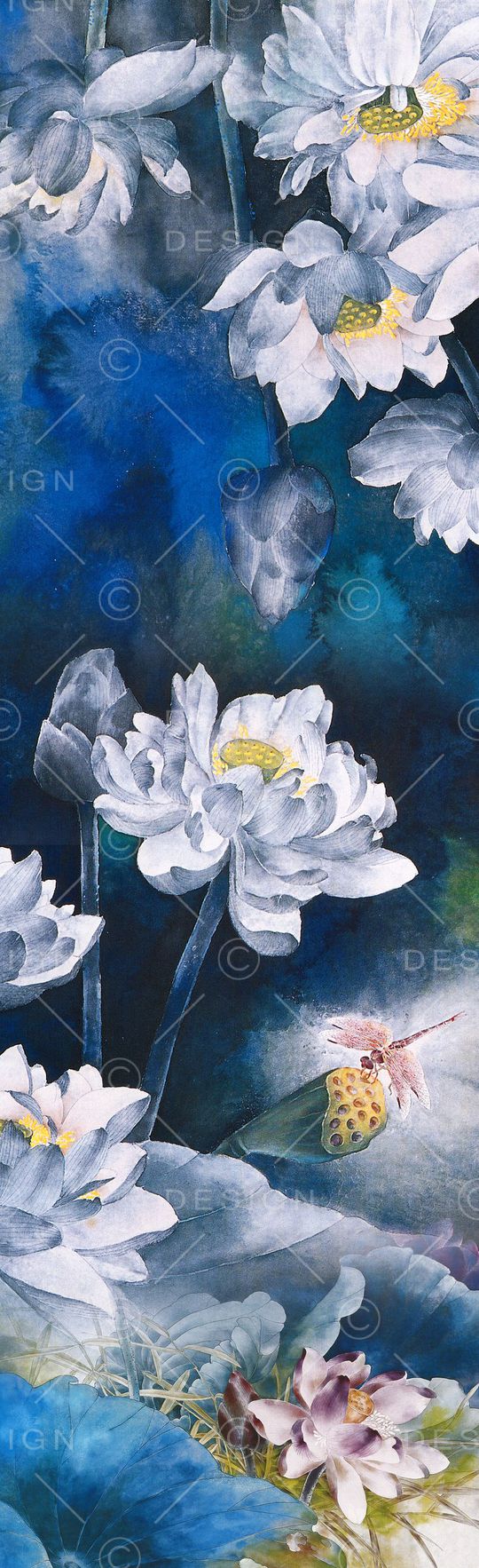 荷花印花华亿平台图片