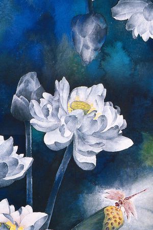 荷花印花华亿平台图片