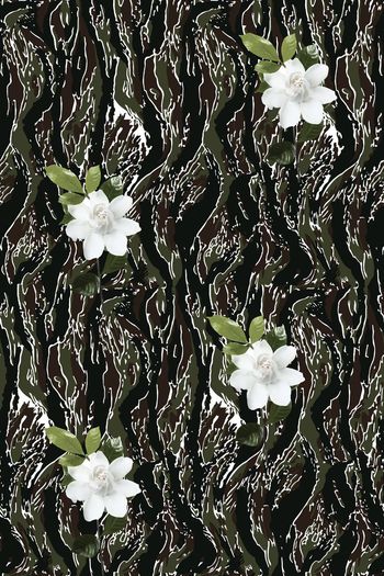 540402-抽象迷彩花卉男装羽绒服图案