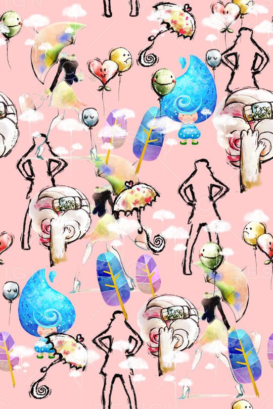 手绘印花华亿平台图片