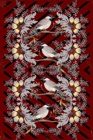 花卉印花华亿平台图片