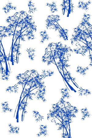 中国风 清爽 青花瓷系列 服装 家纺 窗帘 旗袍 连衣裙印花华亿平台图片