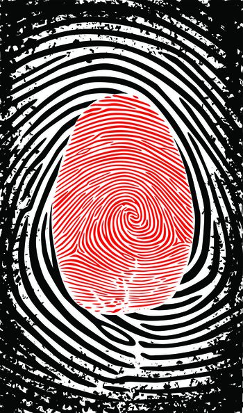 540623-时尚个性指纹卖身契独幅印花