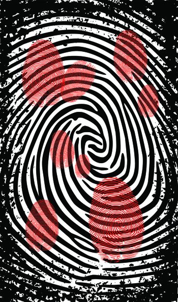 540628-时尚个性指纹卖身契独幅印花