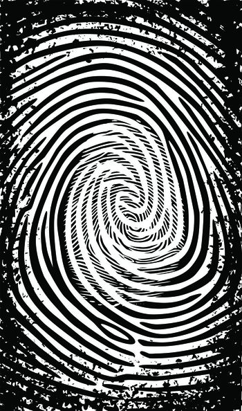 540639-时尚个性指纹卖身契独幅印花