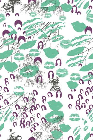 荧光绿嘴型印花华亿平台图片