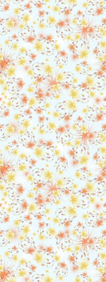 花卉  线条 云纹印花华亿平台图片