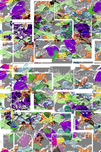 抽象几何印花华亿平台图片