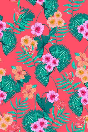 热带夏威夷风情印花华亿平台图片