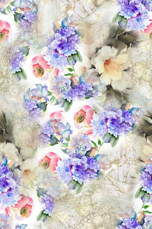 花卉印花华亿平台图片