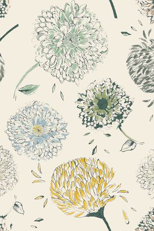 淡雅清新印花华亿平台图片