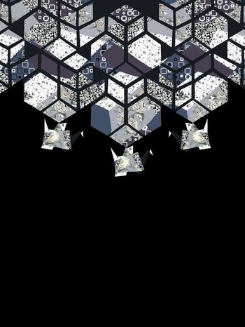 540991-抽象几何拼块定位男装格子图案