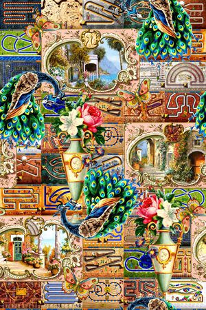 欧式印花华亿平台图片