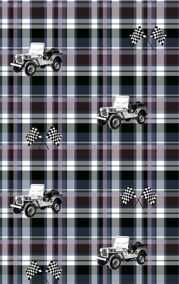 541065-时尚格子车子男装图案