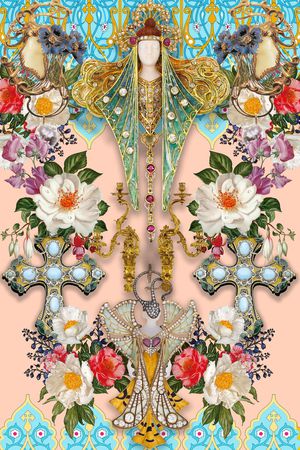 欧式印花华亿平台图片