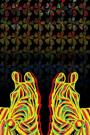 时尚手绘印花华亿平台图片