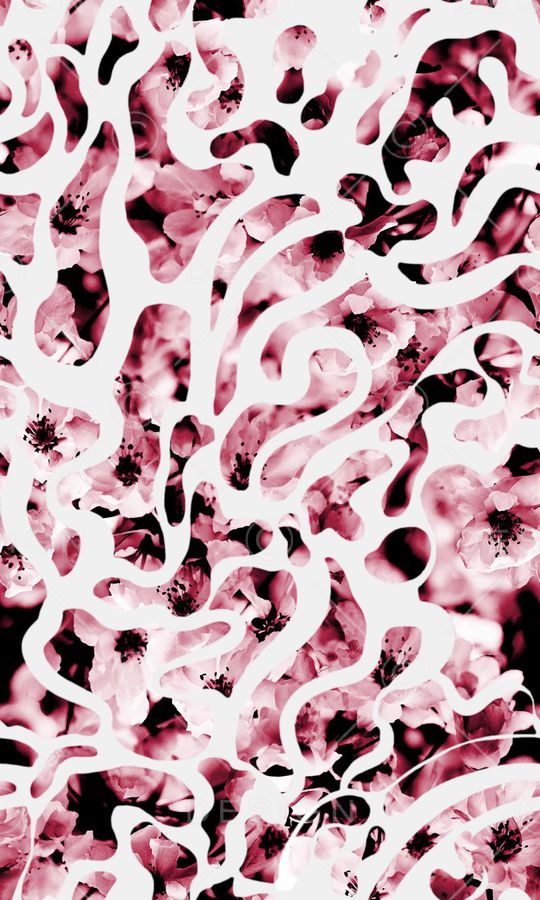 花卉组合印花华亿平台图片