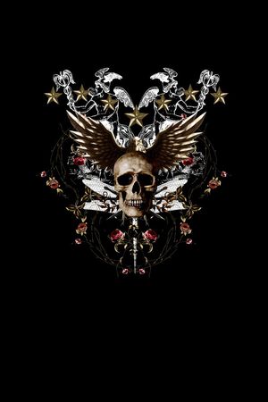 骷髅头印花华亿平台图片