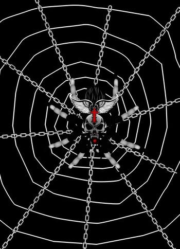 541182-抽象大蜘蛛侠网纹理男装图案