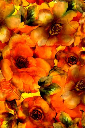 大气花卉印花华亿平台图片