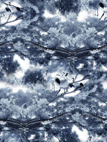 541286-抽象松树纹理飞鹤男装图案