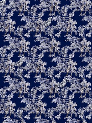 541357-抽象树枝纹理鸟儿男装图案