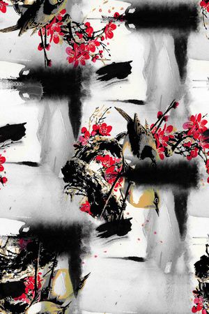 中国风印花华亿平台图片