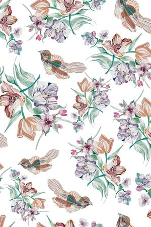 花卉印花华亿平台图片