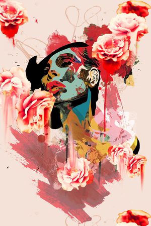 潮流个性女士T恤定位华亿平台印花华亿平台图片