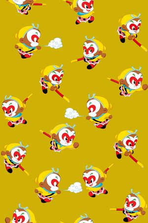 卡通 Q版孙悟空 童装 家纺印花华亿平台图片