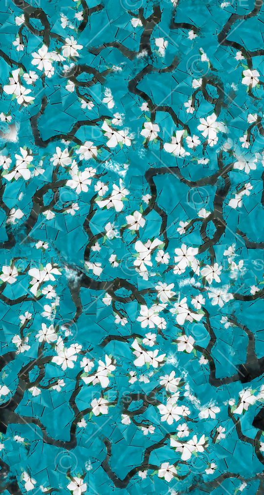 马赛克碎片印花华亿平台图片