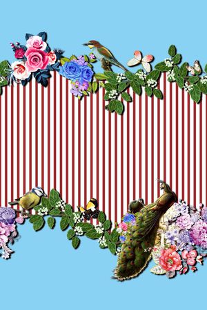 几何线条印花华亿平台图片