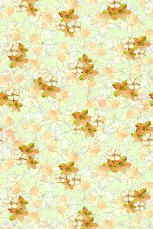 花卉  线条 云纹印花华亿平台图片