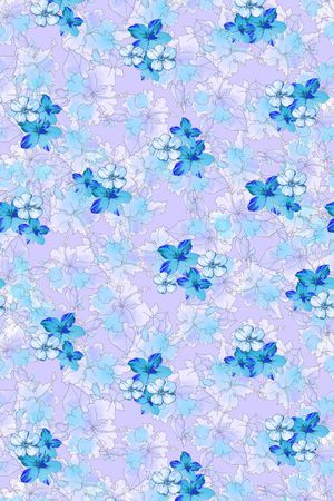 花卉  线条 云纹印花华亿平台图片