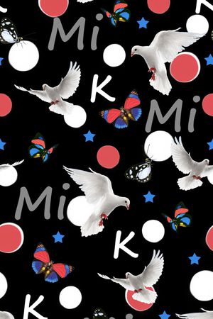 几何动物组合印花华亿平台图片